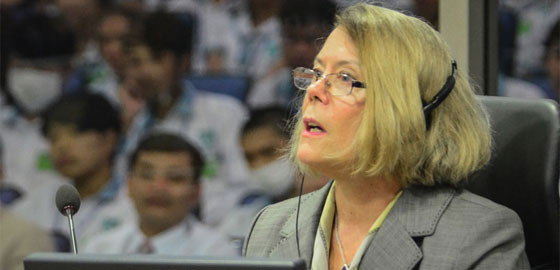 Elizabeth Becker Testifying at Khmer Rouge Genocide Trial